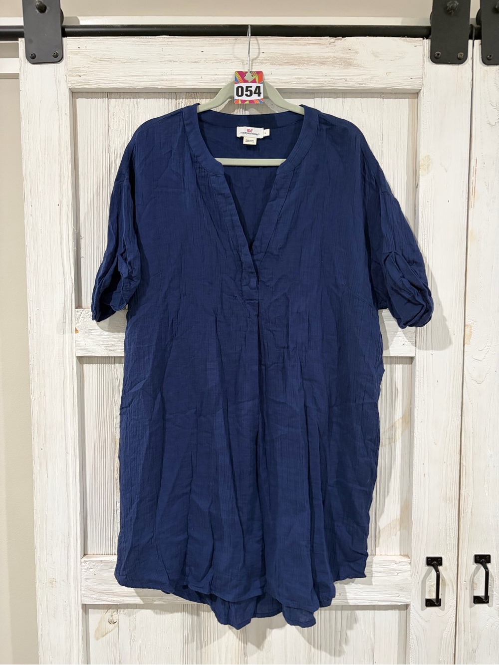 Vineyard Vines Navy Blue V-Neck Tunic Top